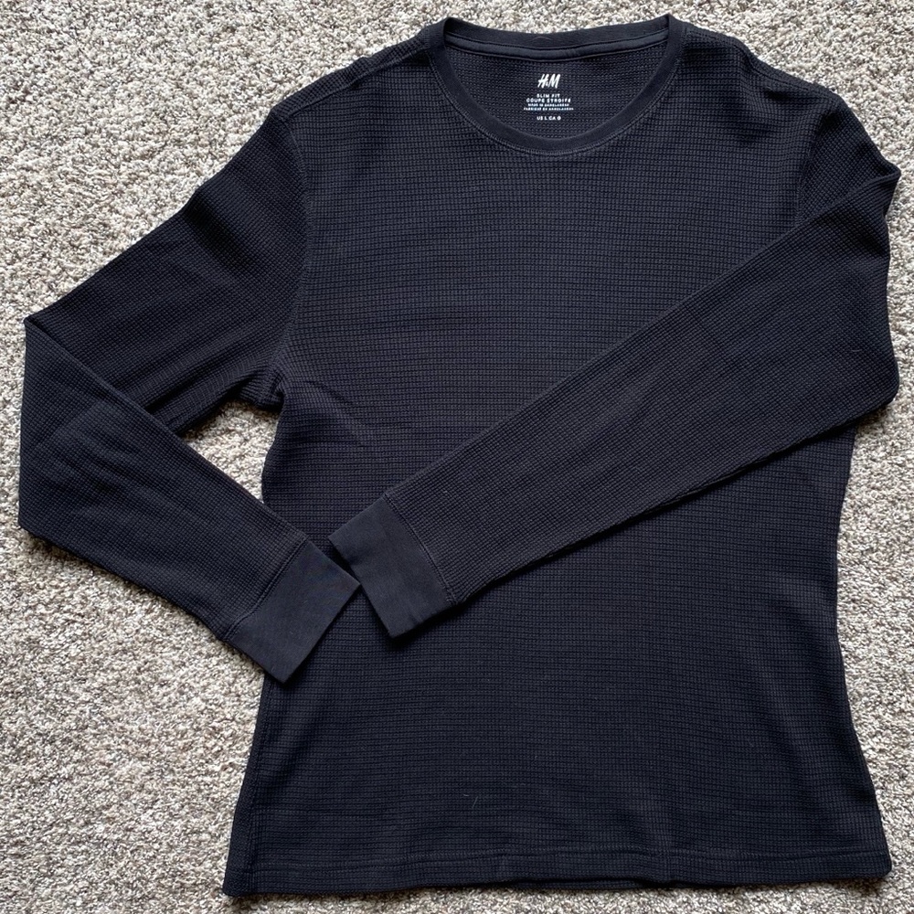 Men’s Black Thermal Shirt